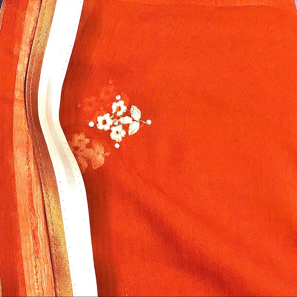 3 Piece Pakistani/Indian Short Sleeves Chiffon Embroidered Kurta Salwar Dupata - Picture 8 of 9